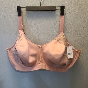 Elila 1903 Microfiber & Lace Molded Softcup Wireless Bra 44E